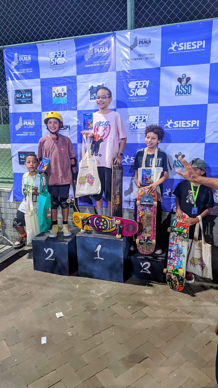 Momento de premiação e apoio da família